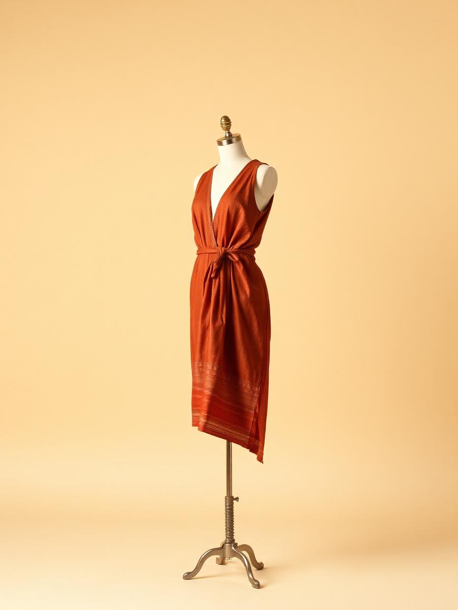 Bomkai Silk Wrap Dress